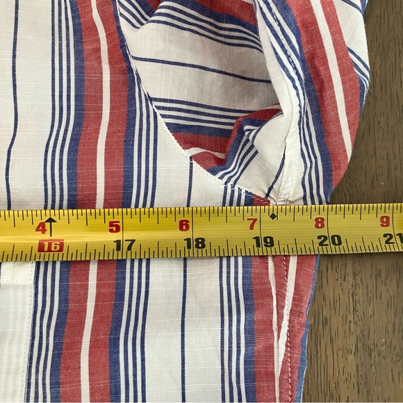 Grayson The Hero Striped Red White Blue Button Shirt‎ Women's Size 1 XS - Picture 6 of 8